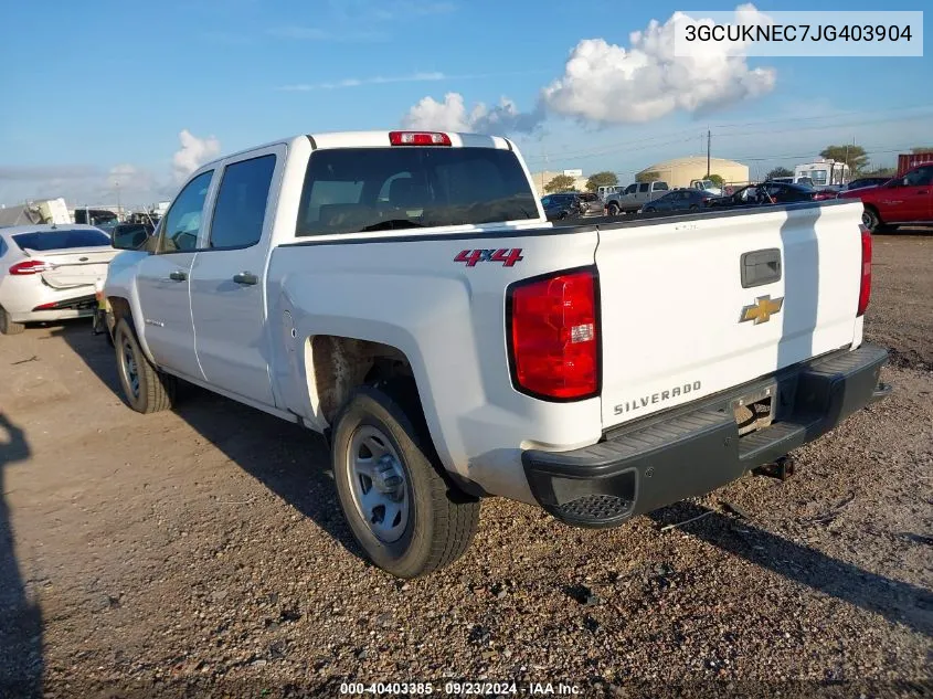 2018 Chevrolet Silverado 1500 Wt VIN: 3GCUKNEC7JG403904 Lot: 40403385