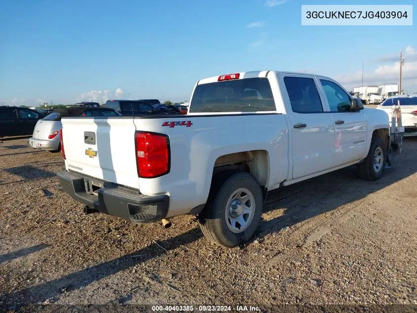 2018 Chevrolet Silverado 1500 Wt VIN: 3GCUKNEC7JG403904 Lot: 40403385