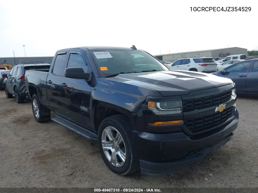 2018 Chevrolet Silverado 1500 Custom VIN: 1GCRCPEC4JZ354529 Lot: 40407310