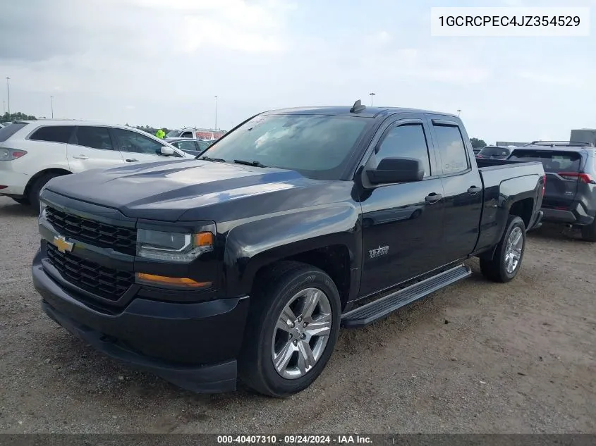 2018 Chevrolet Silverado 1500 Custom VIN: 1GCRCPEC4JZ354529 Lot: 40407310