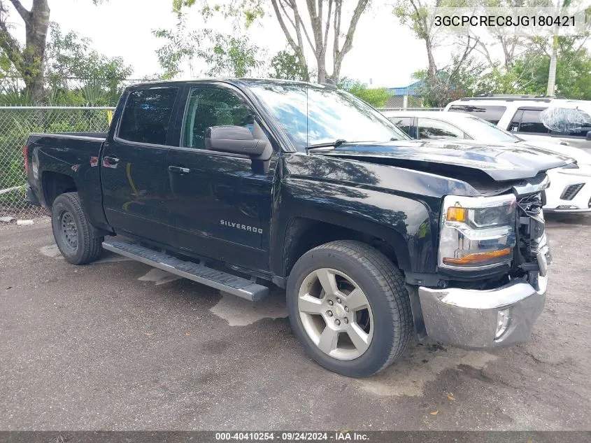 2018 Chevrolet Silverado C1500 Lt VIN: 3GCPCREC8JG180421 Lot: 40410254