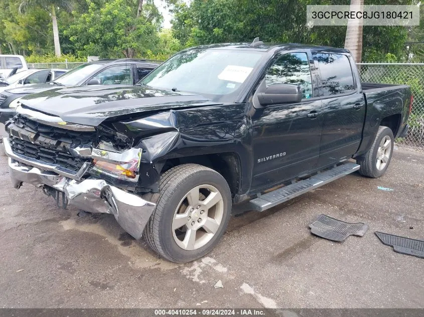 2018 Chevrolet Silverado C1500 Lt VIN: 3GCPCREC8JG180421 Lot: 40410254