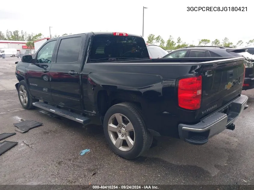 3GCPCREC8JG180421 2018 Chevrolet Silverado C1500 Lt