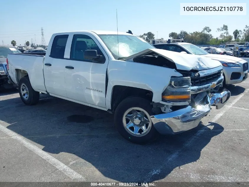 2018 Chevrolet Silverado C1500/C1500 Ls VIN: 1GCRCNEC5JZ110778 Lot: 40410677