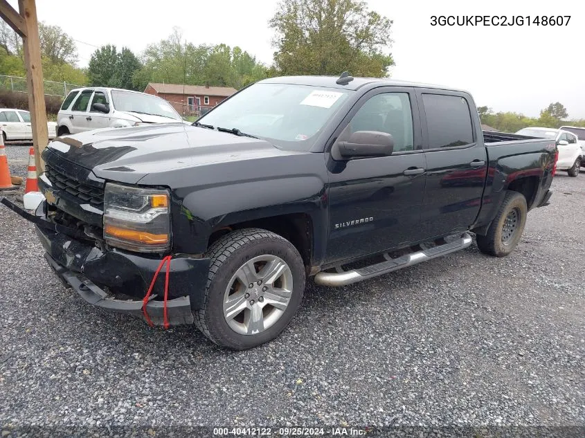 2018 Chevrolet Silverado 1500 Custom VIN: 3GCUKPEC2JG148607 Lot: 40412122