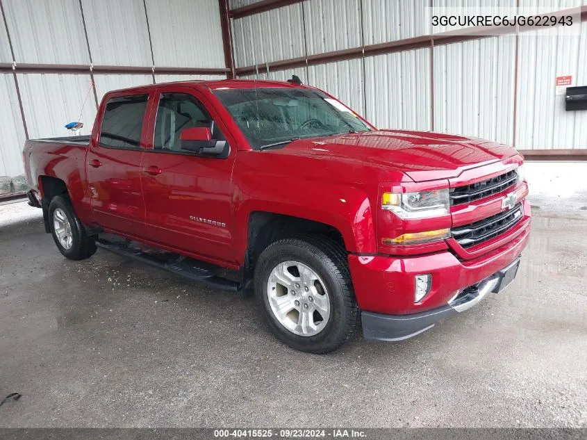 2018 Chevrolet Silverado 1500 2Lt VIN: 3GCUKREC6JG622943 Lot: 40415525