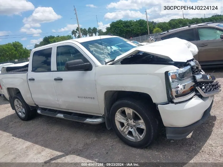 2018 Chevrolet Silverado 1500 Custom VIN: 3GCPCPEH4JG224124 Lot: 40417258