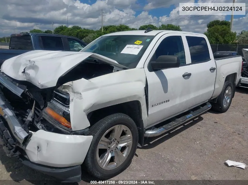 2018 Chevrolet Silverado 1500 Custom VIN: 3GCPCPEH4JG224124 Lot: 40417258