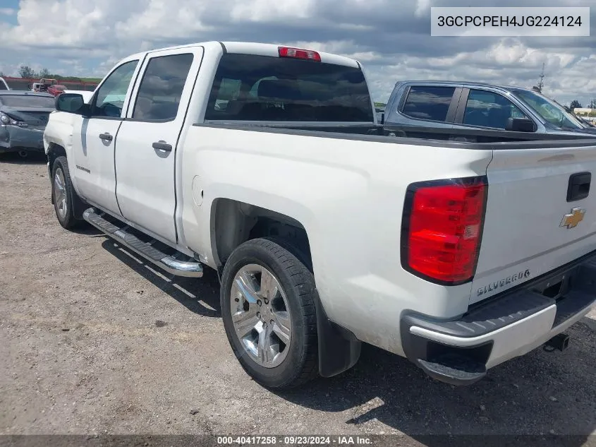 2018 Chevrolet Silverado 1500 Custom VIN: 3GCPCPEH4JG224124 Lot: 40417258