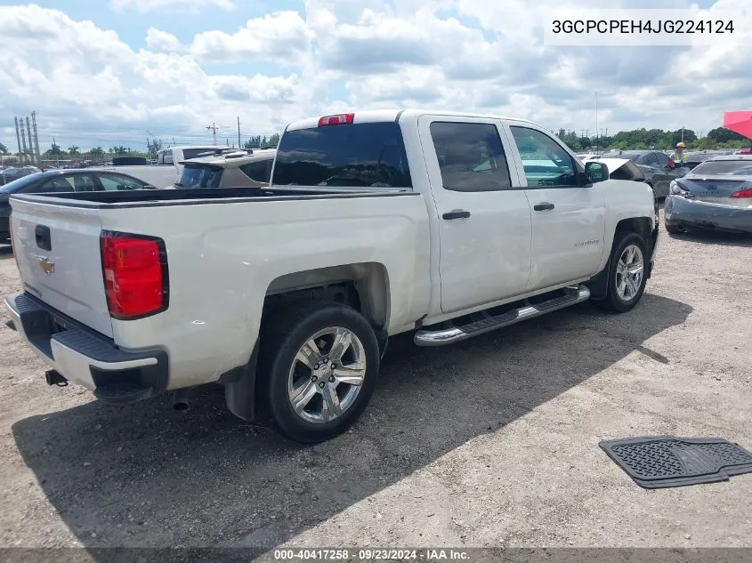 2018 Chevrolet Silverado 1500 Custom VIN: 3GCPCPEH4JG224124 Lot: 40417258