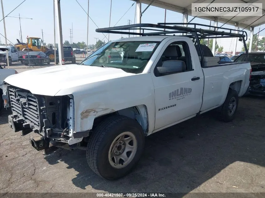 2018 Chevrolet Silverado 1500 Wt VIN: 1GCNCNEC3JZ105917 Lot: 40421507