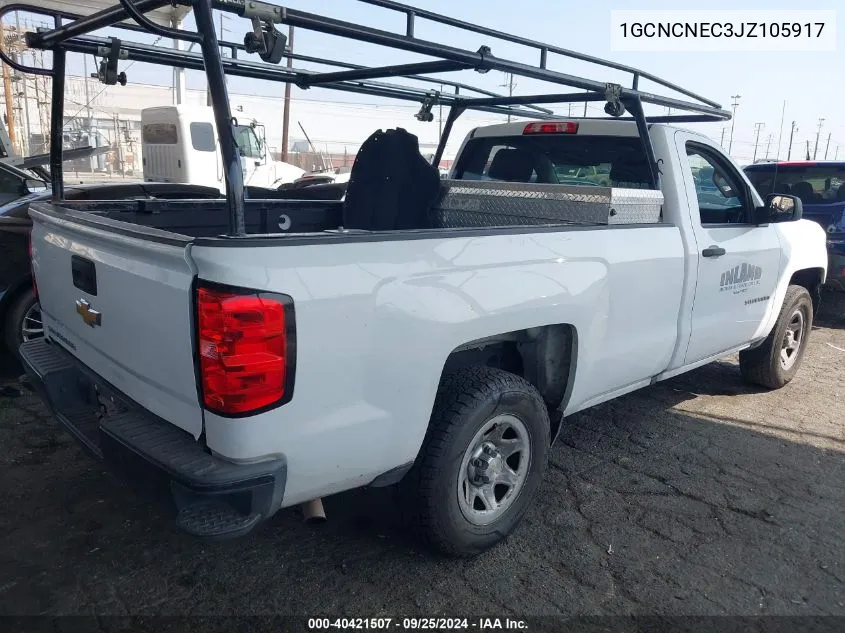 1GCNCNEC3JZ105917 2018 Chevrolet Silverado 1500 Wt