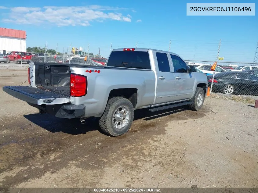 2018 Chevrolet Silverado 1500 1Lt VIN: 2GCVKREC6J1106496 Lot: 40425210