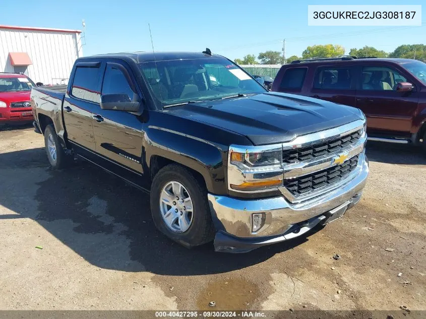 2018 Chevrolet Silverado 1500 1Lt VIN: 3GCUKREC2JG308187 Lot: 40427295