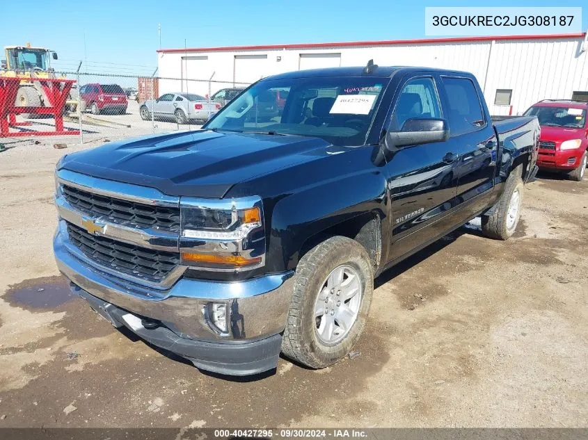 2018 Chevrolet Silverado 1500 1Lt VIN: 3GCUKREC2JG308187 Lot: 40427295