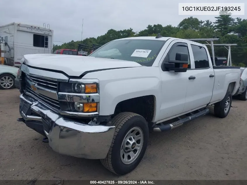 2018 Chevrolet Silverado 2500Hd Wt VIN: 1GC1KUEG2JF193245 Lot: 40427825