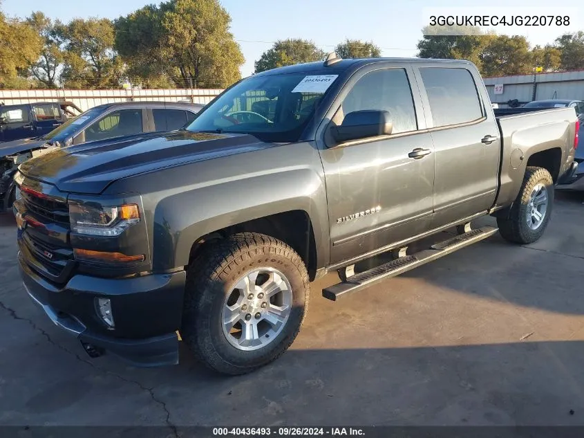 2018 Chevrolet Silverado K1500 Lt VIN: 3GCUKREC4JG220788 Lot: 40436493