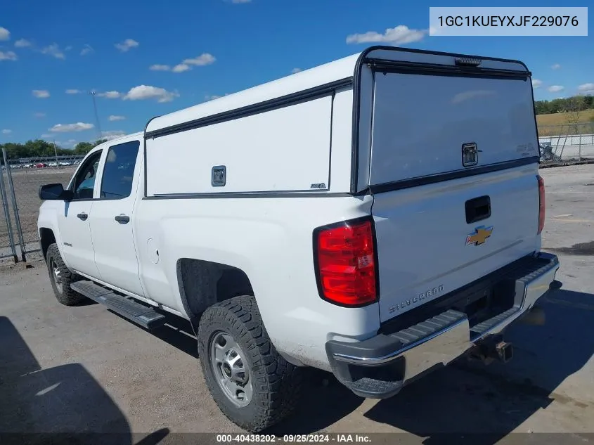 2018 Chevrolet Silverado 2500Hd Wt VIN: 1GC1KUEYXJF229076 Lot: 40438202