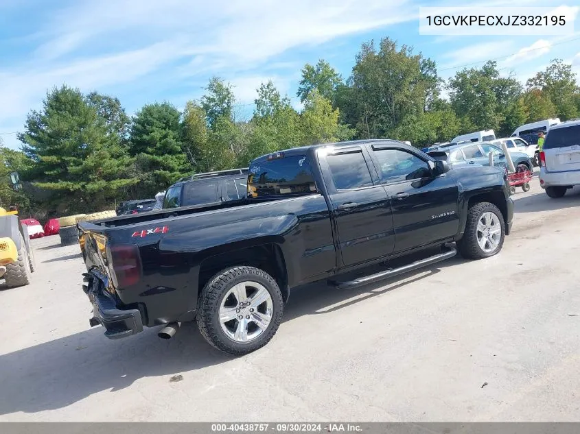 2018 Chevrolet Silverado 1500 Custom VIN: 1GCVKPECXJZ332195 Lot: 40438757