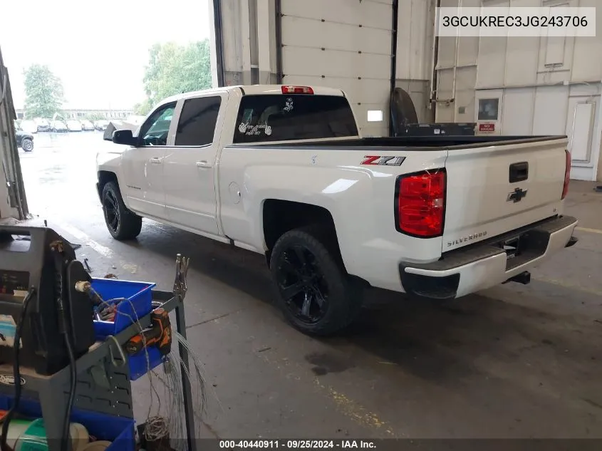 3GCUKREC3JG243706 2018 Chevrolet Silverado 1500 2Lt