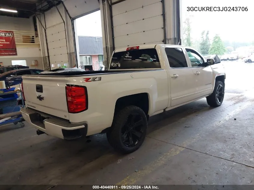 3GCUKREC3JG243706 2018 Chevrolet Silverado 1500 2Lt