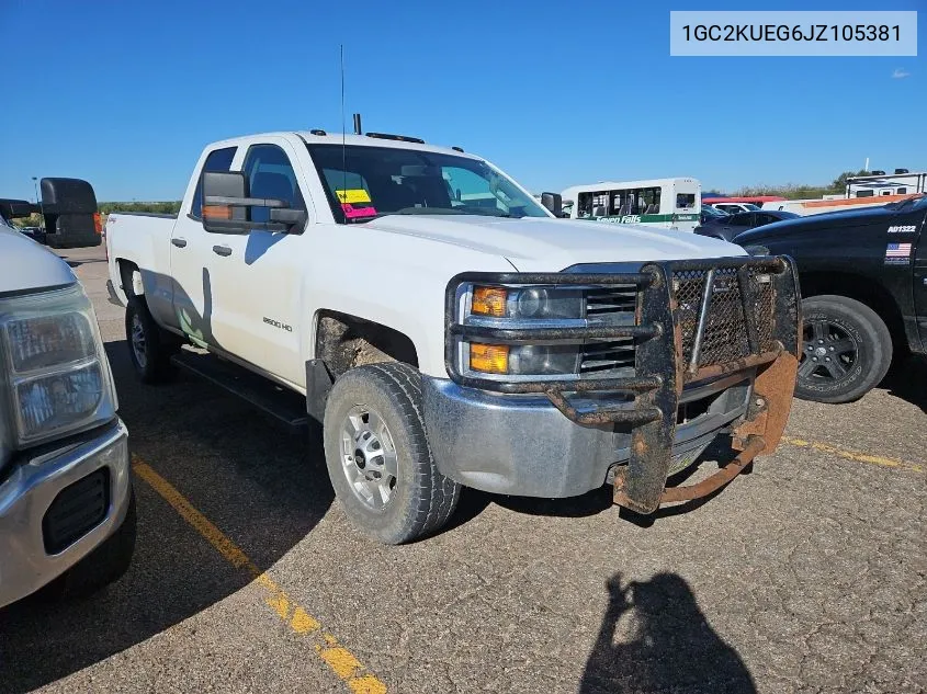 2018 Chevrolet Silverado K2500 Heavy Duty VIN: 1GC2KUEG6JZ105381 Lot: 40445490