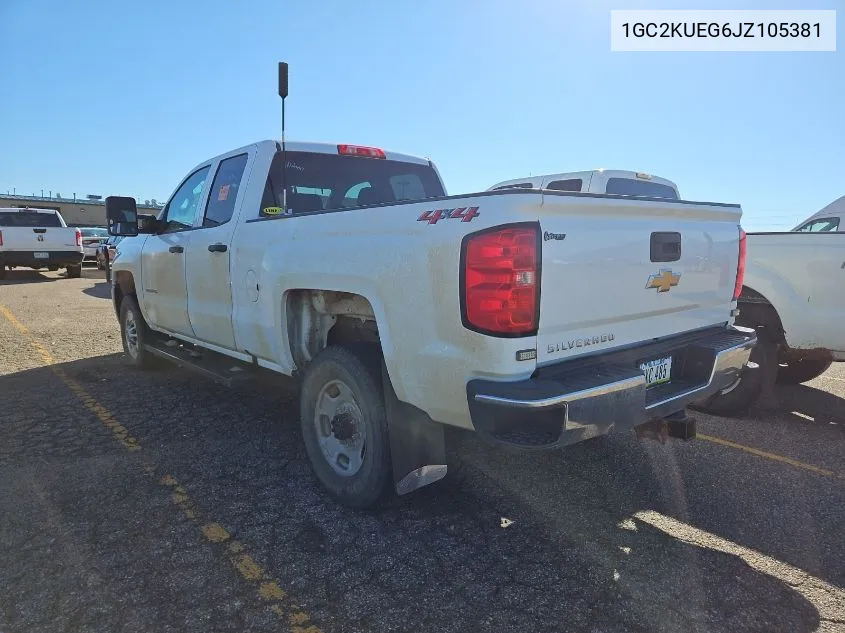 2018 Chevrolet Silverado K2500 Heavy Duty VIN: 1GC2KUEG6JZ105381 Lot: 40445490