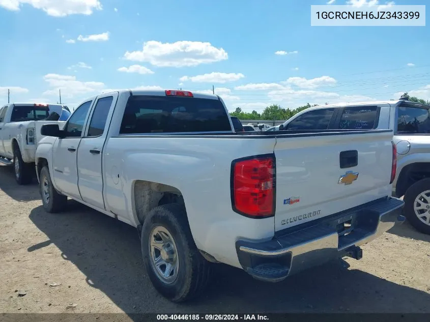 2018 Chevrolet Silverado 1500 Ls VIN: 1GCRCNEH6JZ343399 Lot: 40446185