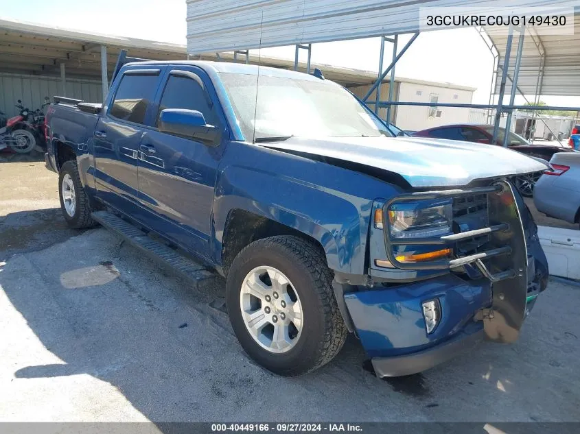 3GCUKREC0JG149430 2018 Chevrolet Silverado 1500 1Lt/2Lt