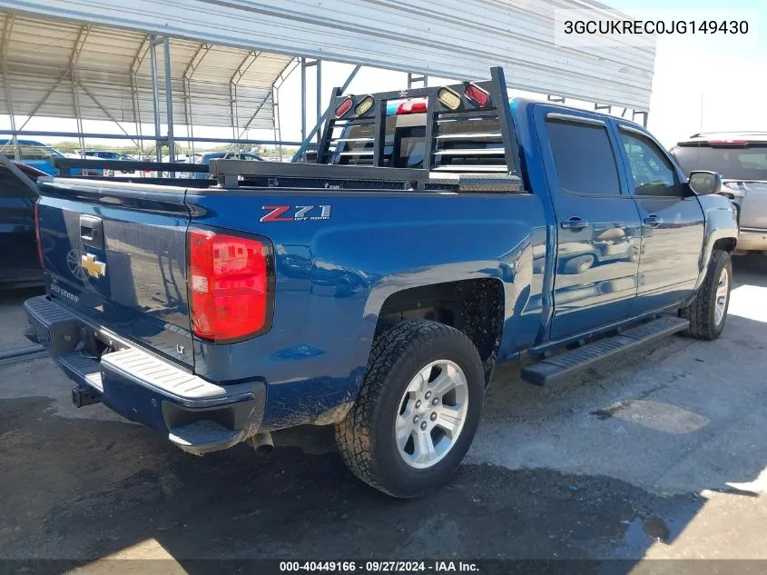 3GCUKREC0JG149430 2018 Chevrolet Silverado 1500 1Lt/2Lt