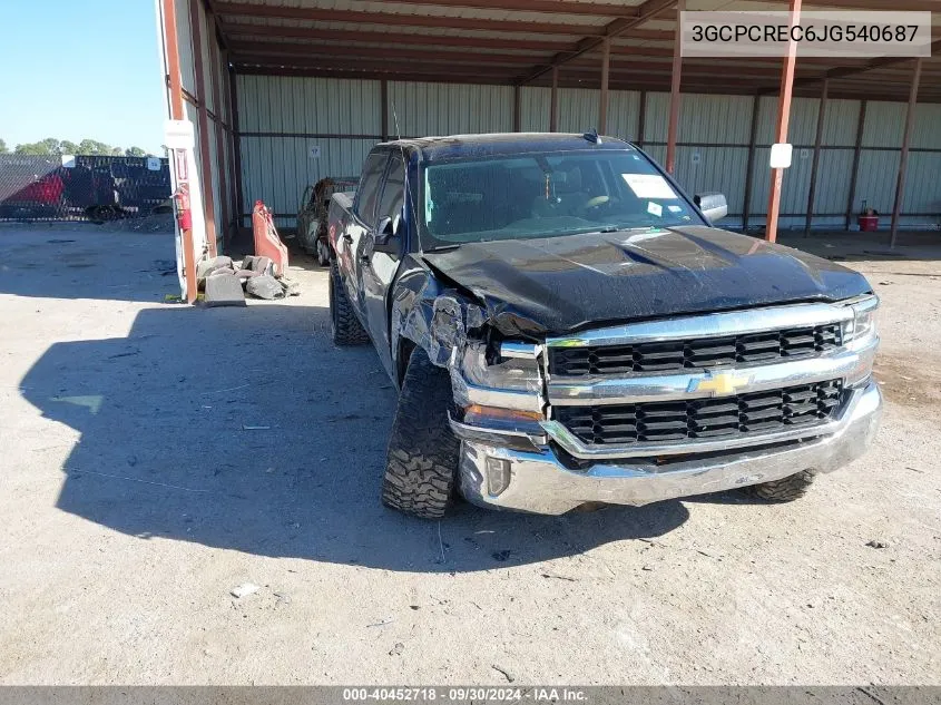 2018 Chevrolet Silverado C1500 Lt VIN: 3GCPCREC6JG540687 Lot: 40452718