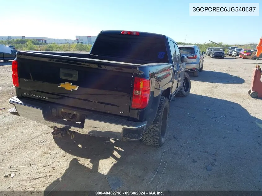 2018 Chevrolet Silverado C1500 Lt VIN: 3GCPCREC6JG540687 Lot: 40452718