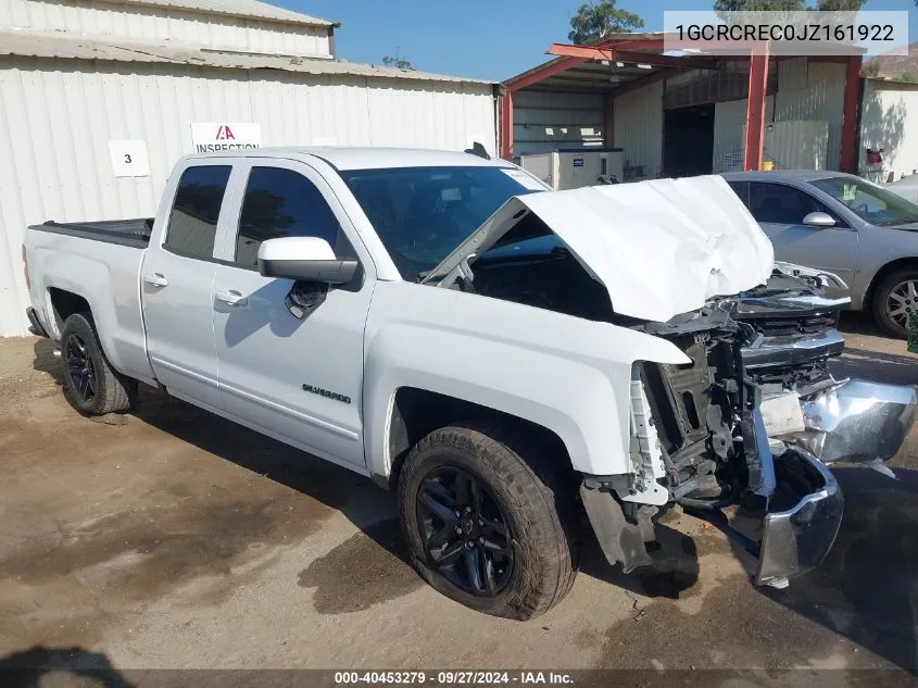 2018 Chevrolet Silverado 1500 1Lt VIN: 1GCRCREC0JZ161922 Lot: 40453279