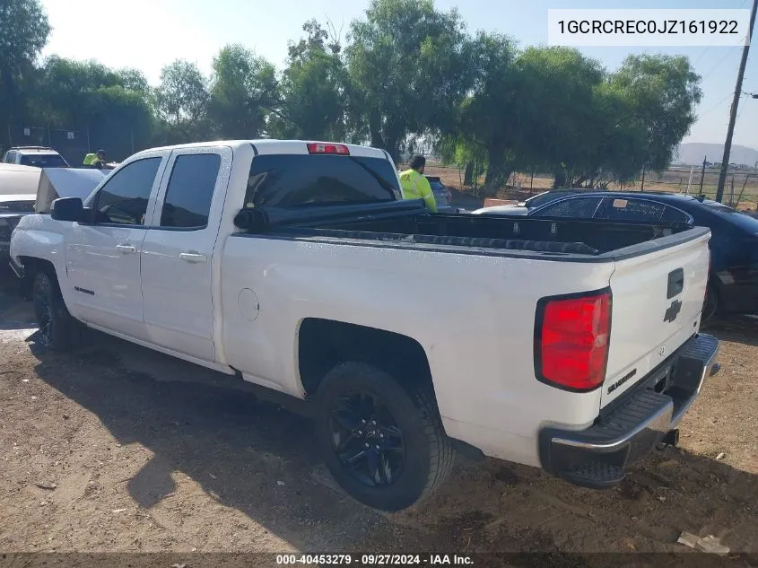 2018 Chevrolet Silverado 1500 1Lt VIN: 1GCRCREC0JZ161922 Lot: 40453279