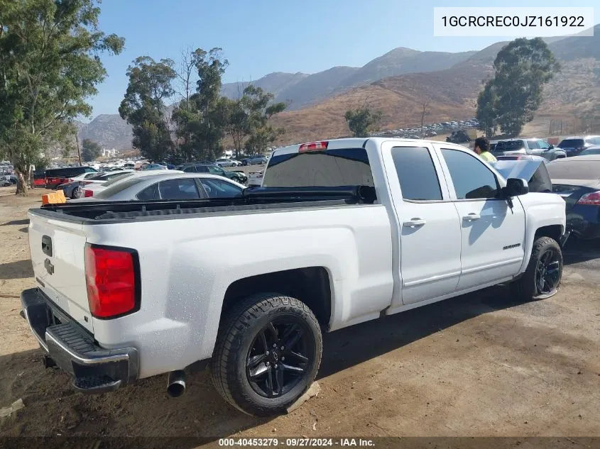 1GCRCREC0JZ161922 2018 Chevrolet Silverado 1500 1Lt