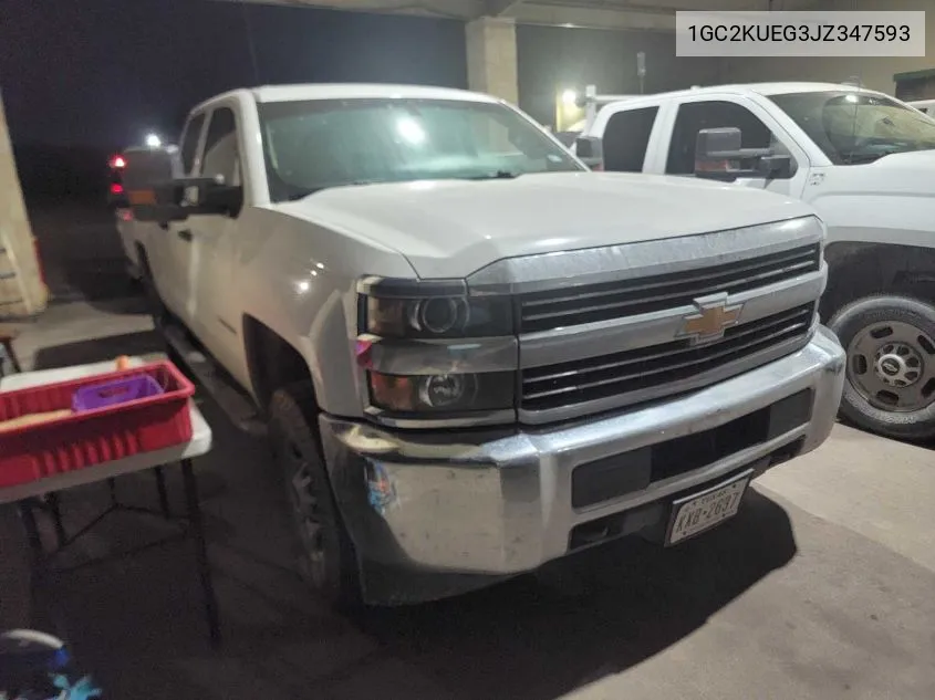 2018 Chevrolet Silverado 2500Hd Wt VIN: 1GC2KUEG3JZ347593 Lot: 40453988