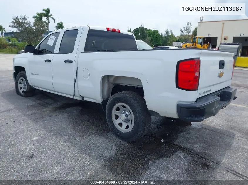 2018 Chevrolet Silverado 1500 Wt VIN: 1GCRCNEH2JZ113987 Lot: 40454668