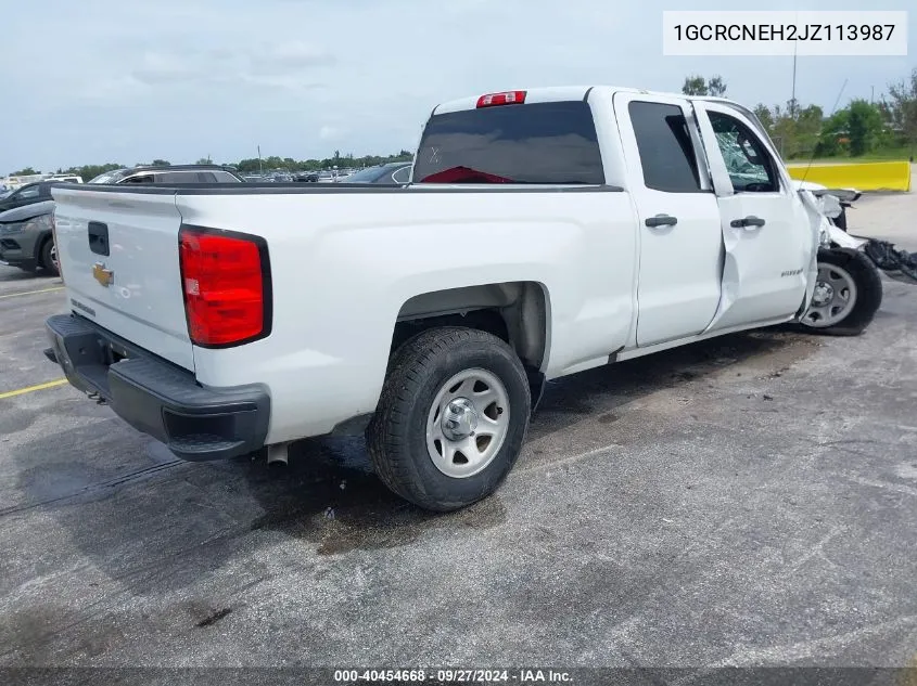 1GCRCNEH2JZ113987 2018 Chevrolet Silverado 1500 Wt