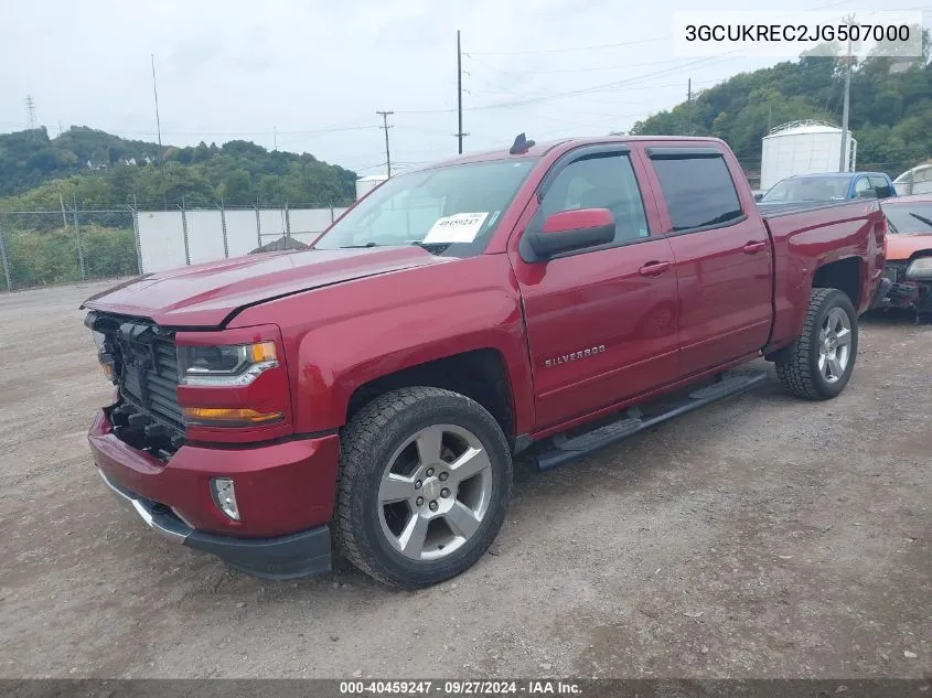 2018 Chevrolet Silverado 1500 2Lt VIN: 3GCUKREC2JG507000 Lot: 40459247