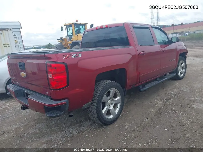 2018 Chevrolet Silverado 1500 2Lt VIN: 3GCUKREC2JG507000 Lot: 40459247