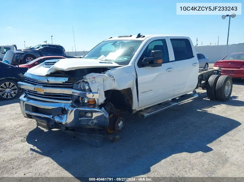 1GC4KZCY5JF233243 2018 Chevrolet Silverado 3500Hd Lt