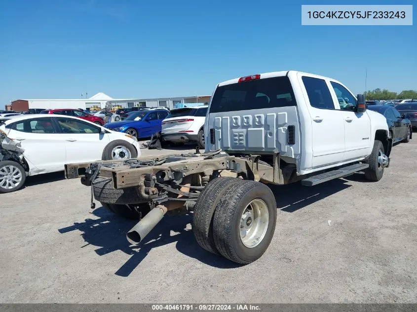 1GC4KZCY5JF233243 2018 Chevrolet Silverado 3500Hd Lt