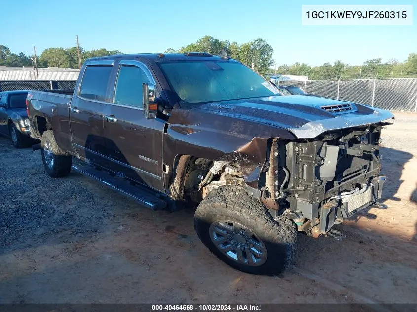 2018 Chevrolet Silverado 2500Hd Ltz VIN: 1GC1KWEY9JF260315 Lot: 40464568