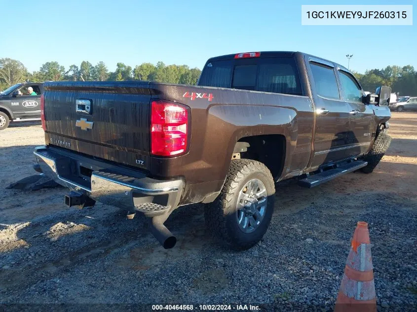 2018 Chevrolet Silverado 2500Hd Ltz VIN: 1GC1KWEY9JF260315 Lot: 40464568