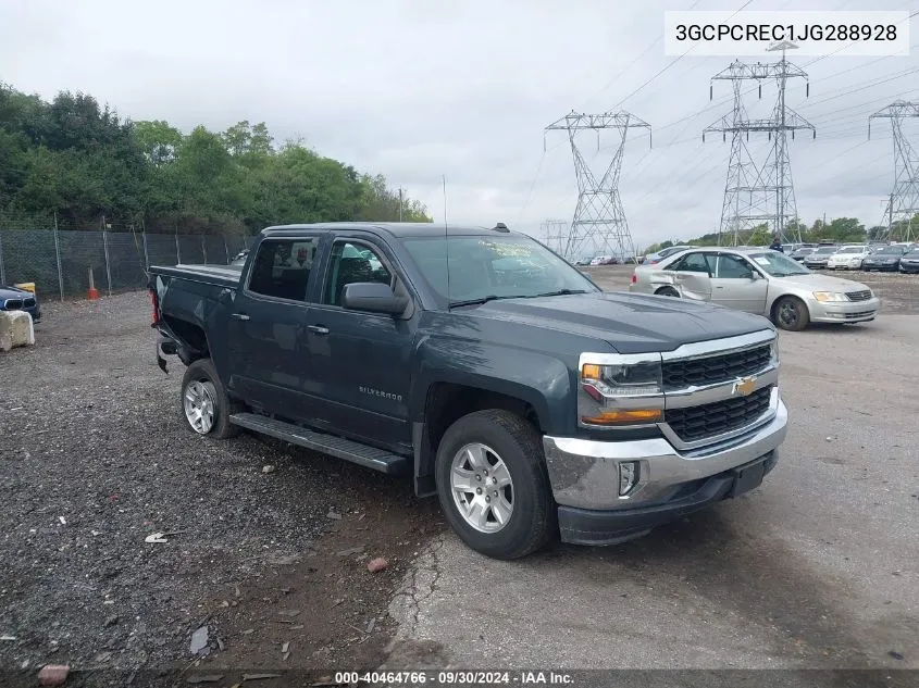 3GCPCREC1JG288928 2018 Chevrolet Silverado 1500 1Lt