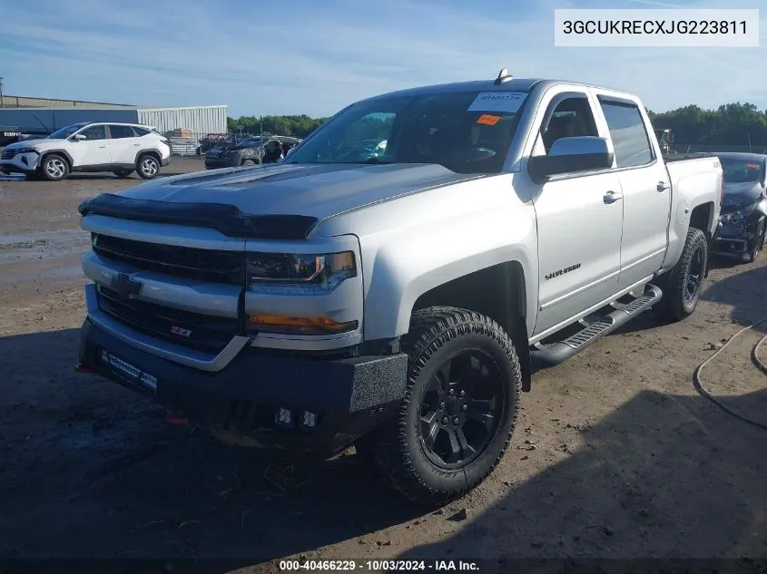 3GCUKRECXJG223811 2018 Chevrolet Silverado 1500 2Lt