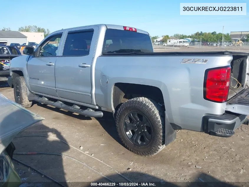 2018 Chevrolet Silverado 1500 2Lt VIN: 3GCUKRECXJG223811 Lot: 40466229