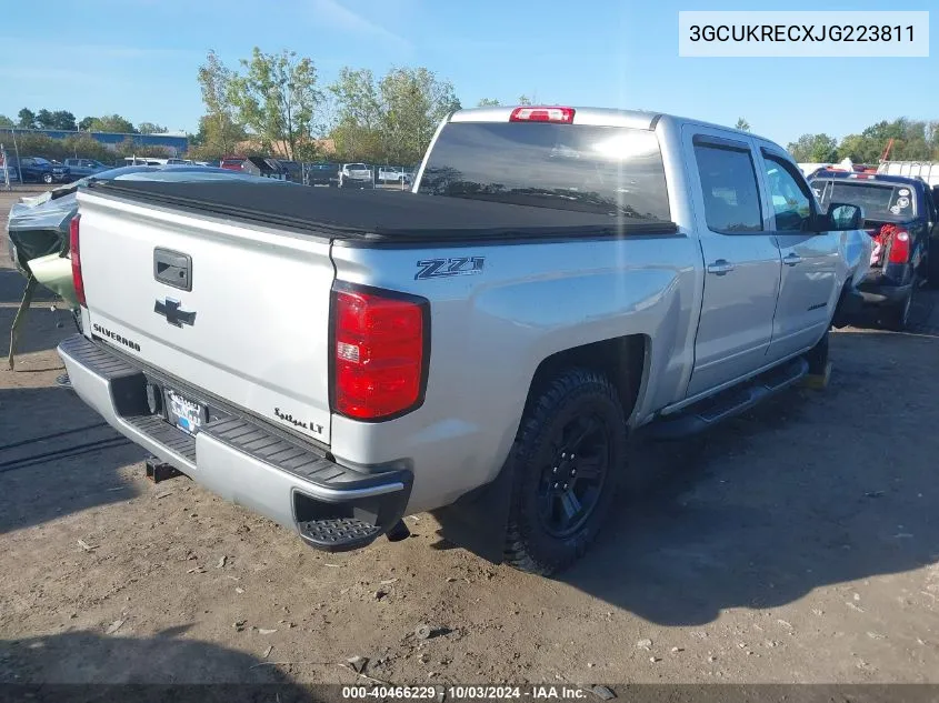 2018 Chevrolet Silverado 1500 2Lt VIN: 3GCUKRECXJG223811 Lot: 40466229