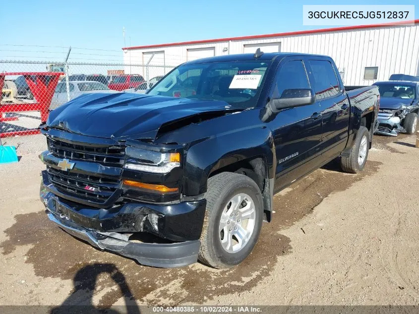 2018 Chevrolet Silverado 1500 2Lt VIN: 3GCUKREC5JG512837 Lot: 40480385