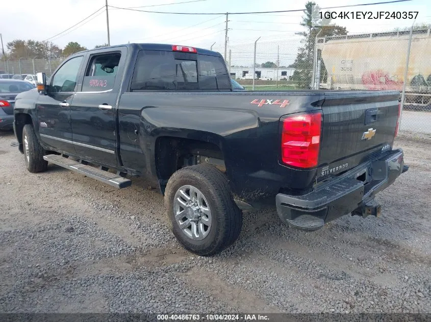 1GC4K1EY2JF240357 2018 Chevrolet Silverado 3500Hd High Country